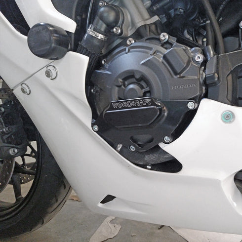 WOODCRAFT RACING FRAME SLIDER KIT BLUE PUCKS HONDA 2017-2023 CBR1000RR